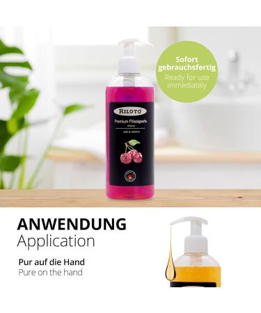 Lorito Premium Liquid Soap Cherry | Vegan Cream Soap 6x500ml | Gentle for Sensitive Skin & Allergy | International Shipping - Buy Online on SooperMarket.com