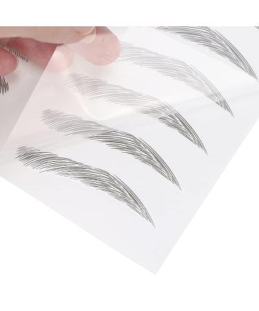 6D Waterproof Eyebrow Transfer Stickers - Professional Eyebrow Makeup Tool for Women & Girls | Black (BLACK-07) - International Shipping Available - Buy Online on SooperMarket.com