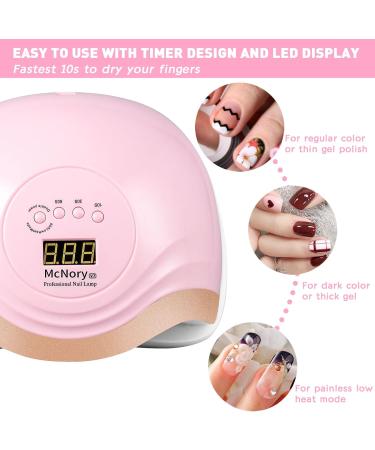 Buy McNory 168W UV LED Nail Dryer - Fast Drying Gel Nail Lamp with Timer & LCD Display for Professional Use - Buy Online on SooperMarket.com