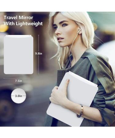 Torribala Travel Makeup Mirror Vanity Mirror Lights Travel Lighted Makeup Mirror with 10X Magnifying Mirror 3 Color Lighting Accessories for Women - Buy Online on SooperMarket.com