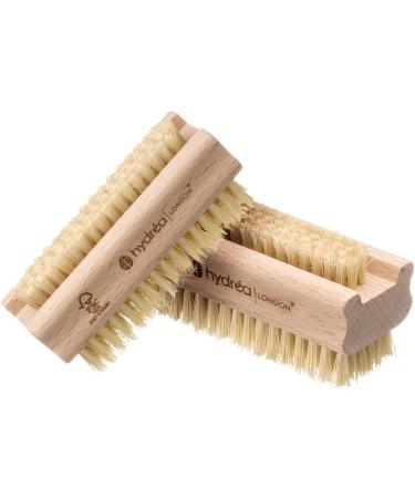 Hydrea extra robust wooden nail brush with firm cactus bristles 2 pieces