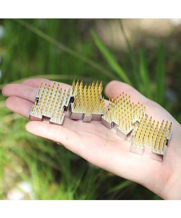 Wazakura 4PCS Mini Ikebana Kenzan Flower Frog Set - Made in Japan, Japanese Floral Arranging Pin Holder - Brass, 1.25x1.18 (32mmx30mm) - Buy Online on SooperMarket.com