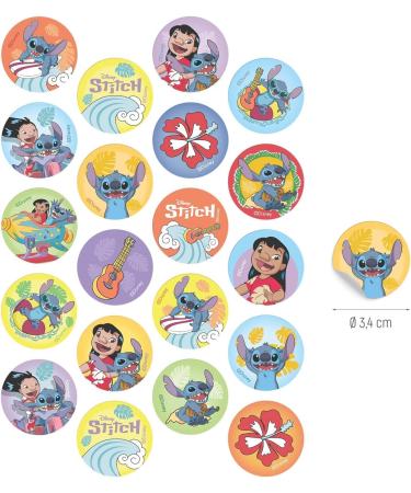 dekora Stitch Mini Wafer Discs Edible Decorations for Cupcakes Cookies and Muffins Perfect Party Supplies 3 4 CM - Buy Online on SooperMarket.com