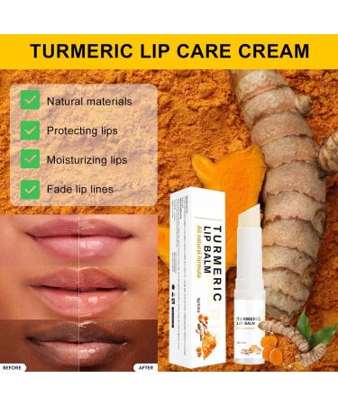 Turmeric Lip Balm Stick Lip Care Cream Daily Lip Care Balm Lip Lightening For Dark Lips Turmeric Long Lasting Moisturizing Lips Balms Reduces Chapped Dry Lips Repairs Cracks - Buy Online on SooperMarket.com