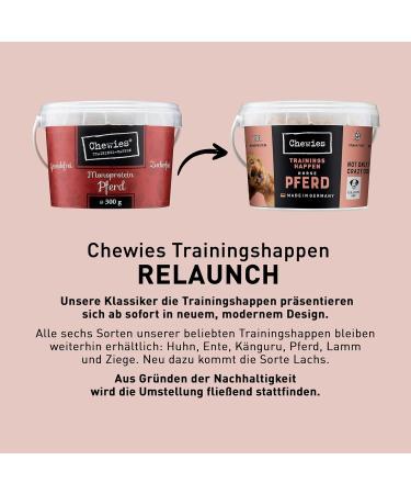 Chewies Training Swap Horse - Monoprotein Dog Snack - 300g Cereal & Sugar-Free - Soft Hypoallergenic Treats for Training - Buy Online on SooperMarket.com