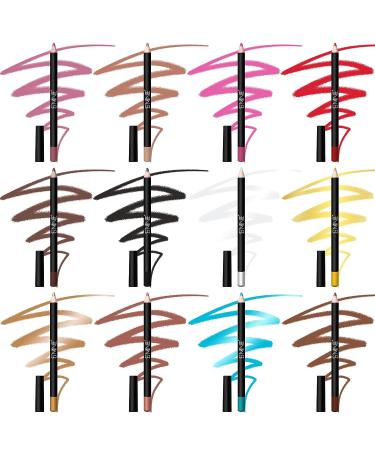 IS'MINE Matte & Shimmer Lip Liner Pencil Set - 12 Assorted Colors | Waterproof & Longwear Lip Makeup | Ultra Fine Soft Pencils - Buy Online on SooperMarket.com