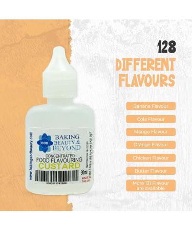 Baking Beauty and Beyond Concentrated Food Flavouring Oil - Food Grade Flavours for Candy Making Baking Lip Balm Gloss - Custard (100 Millilitres) - Buy Online on SooperMarket.com