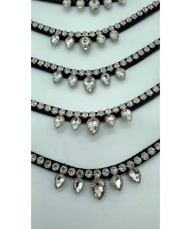 Tyssons Breeches Herring Band Drops Diadem - Luxury Leather Glitzer Strass Belt for Minishetty Shetty Pony & WB - Shop Internationally - Buy Online on SooperMarket.com