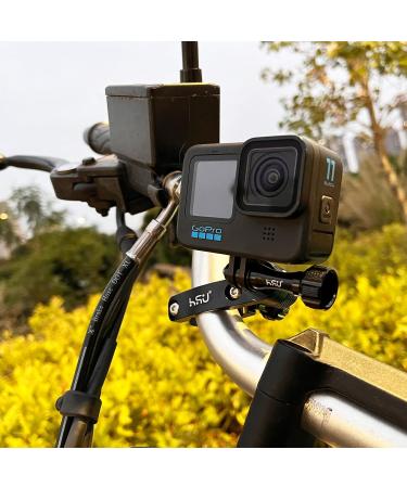 Buy HSU Aluminum Bicycle Handlebar Holder for GoPro Hero 12/11/10/8/7/6/5/4/3 & Action Cameras - 360 Rotary Mountainbike Rack - Black - Buy Online on SooperMarket.com