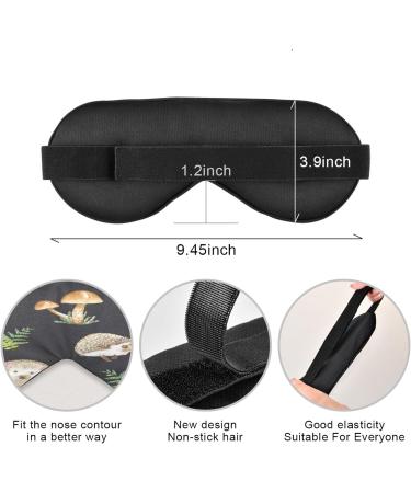 WELLDAY Cute Hedgehogs and Mushroom Sleep Mask - Soft Comfort Eye Shade Cover for Men and Women - Buy Online on SooperMarket.com