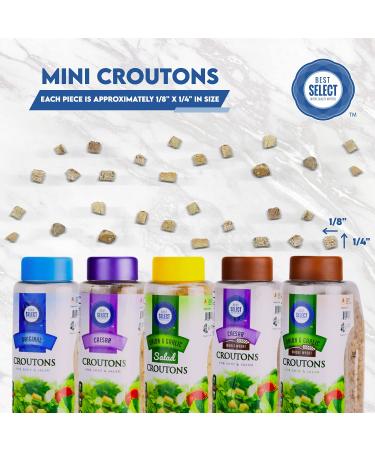 Crunchy Onion Garlic Mini Croutons for Soups and Salads - 2 Pack - 15 oz Each - Kosher Non Dairy - Resealable Container - Buy Online on SooperMarket.com
