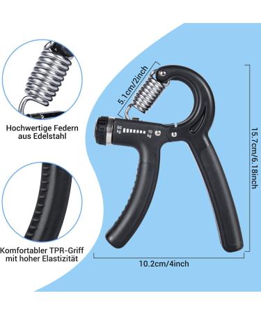 Apogo Hand Trainer Set - Adjustable Finger & Forearm Strength Device for Pain Relief | Enhance Grip & Muscle Training - Buy Online on SooperMarket.com