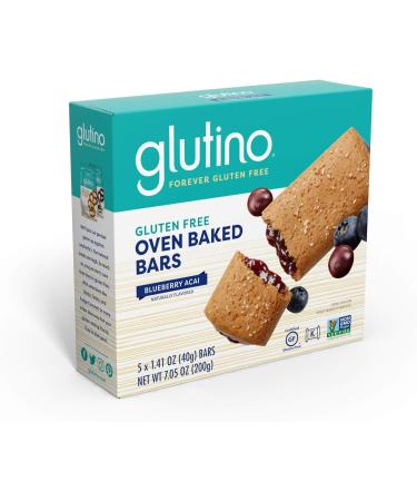 Glutino Gluten Free Blueberry Acai Oven Baked Bars - 5 ct (Pack of 12) | Naturally Flavored - Buy Online on SooperMarket.com