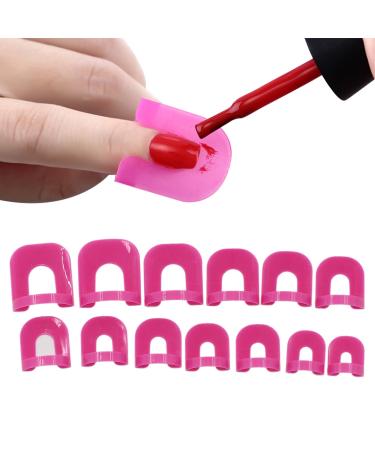 Sanwood 26pcs Plastic Nail Polish Template Clip & Edges + 1 Sticker Tool Set - Perfect for Nail Art | International Shipping Available - Buy Online on SooperMarket.com