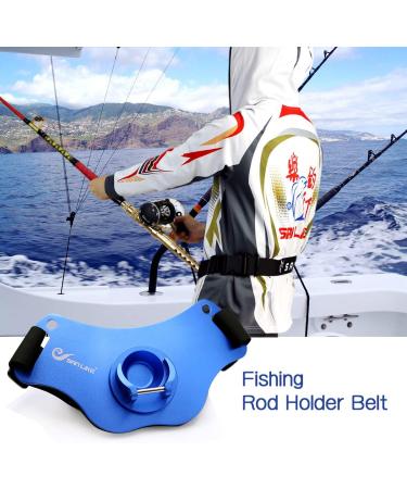 San Like Fishing Belt - Adjustable Aluminum/Carbon Fiber Waist Fight Belt for Stand-Up Offshore Fishing (Blue) - Buy Online on SooperMarket.com
