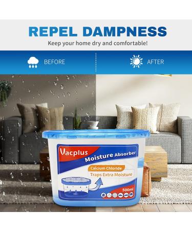 Vacplus 12 Pack Moisture Absorbers - 10.5 Oz Humidity & Odor Eliminators for Bathroom Closet & Kitchen - Fragrance Free - Blue - Buy Online on SooperMarket.com