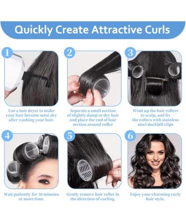 Mabufun 46 PCS Hair Rollers With Clips For Long Hair Curlers Velcro Rollers Jumbo Hair Rollers Self Grip Hair Roller Set 22 Stainless Steel Clips And A Storage Bag - Buy Online on SooperMarket.com