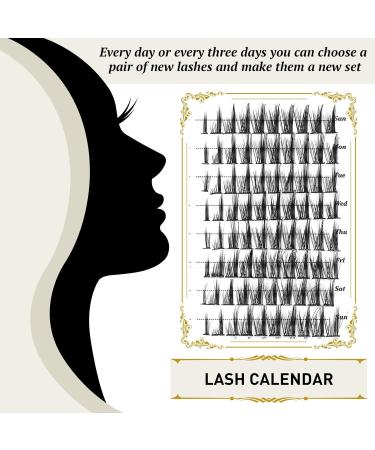 72 Cluster Lashes D Curl | Natural Fluffy Lash Extensions DIY | UK-FD-B51-D-MIX - Buy Online on SooperMarket.com