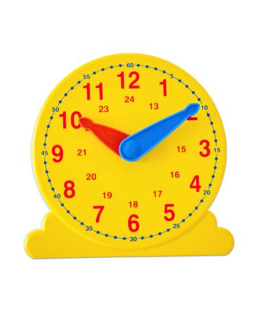 Betzold - Learning clock diameter 13 cm - Mathematics work material times demonstration clock yellow