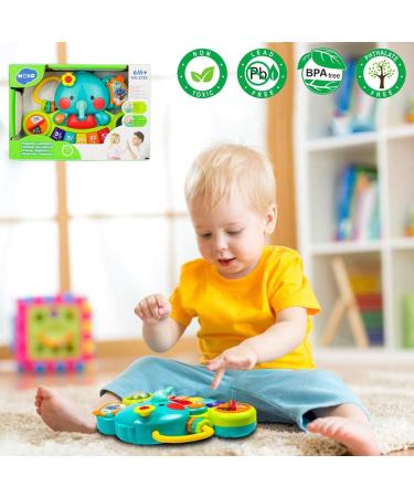 Hola Baby Toys: Musical Elephant Piano & Light-Up Motorcycle for Kids 3-12 Months | Unique Gifts for Boys & Girls - Buy Online on SooperMarket.com