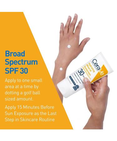 CeraVe 100% Mineral Sunscreen SPF 30 | Body Sunscreen for Sensitive Skin | 5 oz - With Zinc Oxide, Titanium Dioxide, Hyaluronic Acid, and Ceramides - Buy Online on SooperMarket.com