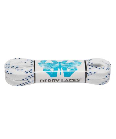 Derby Laces White 60 Inch Waxed Skate Lace for Roller Derby, Hockey and Ice Skates, and Boots