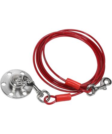 Qcwwy Stainless Steel Dog Anchor | 360 Rotatable Rust-Free 5m Cable for Large Dogs | Durable Pet Anxiety Solution for Courtyard Lawn & Outdoor Camping - Buy Online on SooperMarket.com