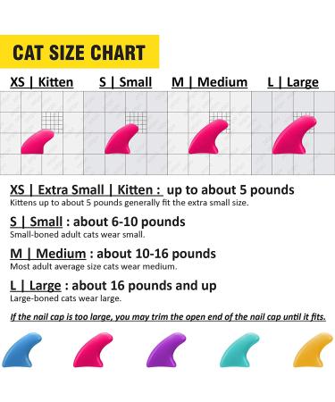 Zetpo Cat Nail Caps - Medium 100pcs Claw Covers in Random Colors with Adhesives and Applicators - Buy Online on SooperMarket.com