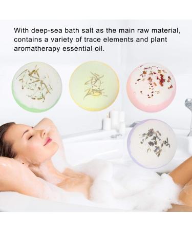 4Pcs Handmade Natural Bath Bombs Gift Set | Lush Bubble Bath for Kids Men & Women - Ideal for Relaxation & Self-Care - Buy Online on SooperMarket.com