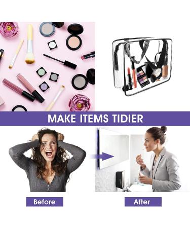 Sibba Clear Tote Bag | Large Transparent Makeup Storage Bag | Waterproof Cosmetic Organizer Handbag | Travel Accessory | Clear Fashion - Buy Online on SooperMarket.com