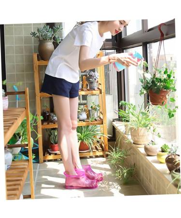 FOYTOKI 1 Pair Foot Bath Shoes Foot Spa Foot Container for Bathing Ankle Home Foot Bath Container Foot Soaking Tub Foot Soak Shoes Bath Tubs Foot Washing Shoes Take a Bath Pvc Bracket Man 26.3x11cm Rosy - Buy Online on SooperMarket.com