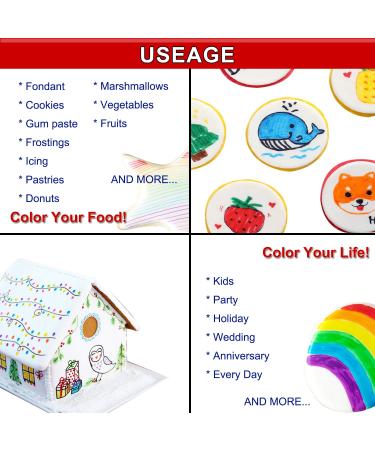 Edible Ink 11Pcs Ultra Fine Tip Food Coloring Pens - Double Sided Gourmet Writers for Cake Decorating - 10 Colors - Buy Online on SooperMarket.com
