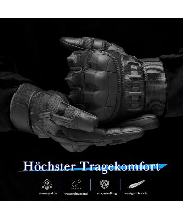 Neusky Men Tactical Gloves - Touchscreen Motorcycle & Outdoor Sport Gloves for Airsoft Military Paintball - Summer MTB Gloves in Schwarz-Pro L - Buy Online on SooperMarket.com