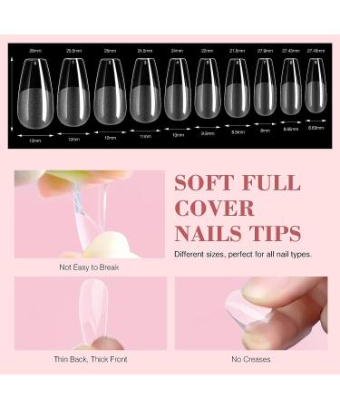 Saviland Gel X Nail Kit - 4-in-1 Nail Glue Gel with 36W Curing Lamp and 500PCS Coffin Nail Tips | DIY Nail Extension Home Kit for Women - Buy Online on SooperMarket.com