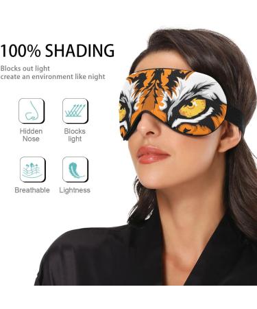 Haskirky Light Blocking Eye Mask - Adjustable for Men and Women - Ideal for Travel, Yoga, Meditation, Deep Sleep - Tiger Eye Mascot - Buy Online on SooperMarket.com
