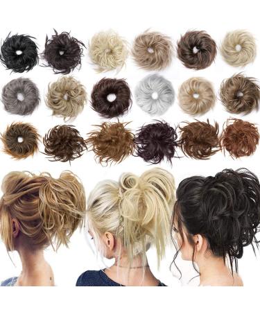 Tousled Updo Messy Bun Hair Extension Hair Piece Ponytail Updo Extensions Hairpiece Synthetic Hair Extensions Scrunchies Hair Accessories Light Brown