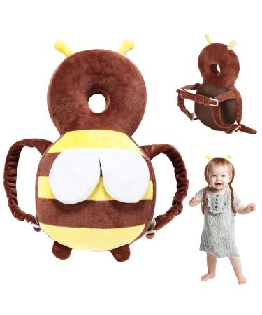 Fainfun baby head protection breathable adjustable protective pillow baby baby walker head protection to the toddler and learn to run head protection backpack for children from 5 to 24 months bee