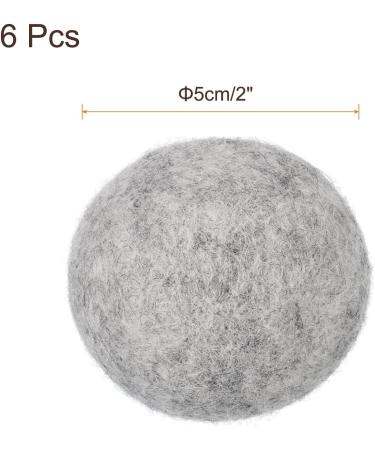 sourcing map 6 Pcs Wool Dryer Balls 2 Inches Wool Laundry Dryer Balls for Reducing Clothing Static and Wrinkles Light Grey 2" Light Grey - Buy Online on SooperMarket.com