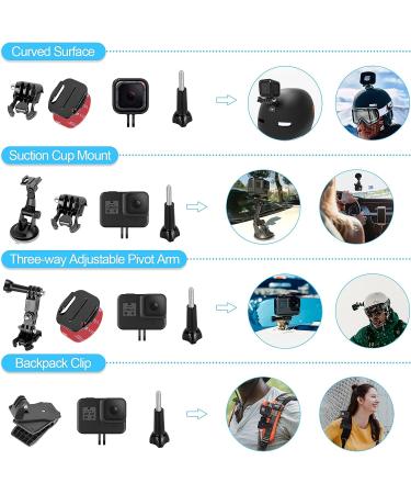 EMART 61-in-1 GoPro Hero 8 Black Accessories Kit with Waterproof Case & Carrying Bag - Mount Bundle for GoPro 9/10/11 Action Camera - Buy Online on SooperMarket.com