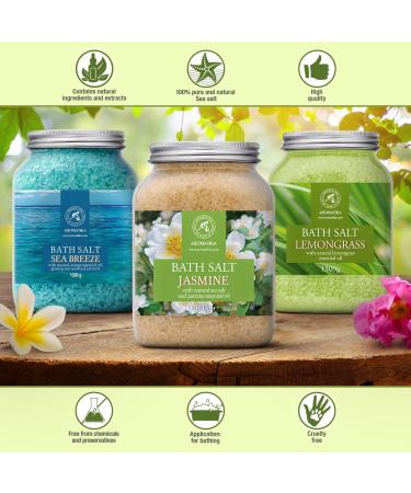 Buy Jasmine Bath Sea Salt 46 Oz - Relaxing Aromatherapy Bath Soak | Body Care & Beauty | 1300g Floating Flower Essence - Buy Online on SooperMarket.com