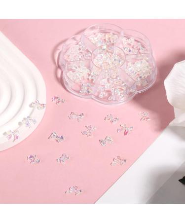 140pcs Aurora Bow Nail Charms & Rhinestones 3D Nail Bows Colorful Nail Charms for Acrylic Nails Resin Bowknot Nail Charms DIY Nail Accessories for Women Girls Nail Crafts Art - Buy Online on SooperMarket.com