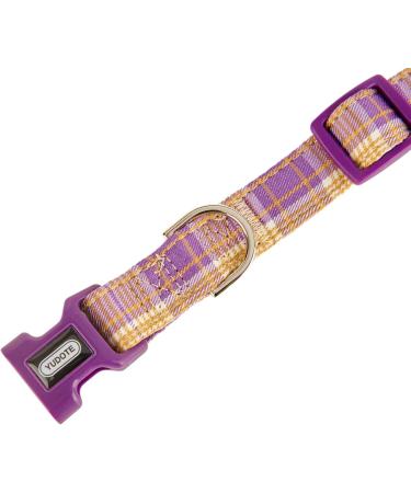 Yudote Soft Dog Collar - Checkered Violet Plaid for Small Dogs with Sensitive Skin - 1-Pack - Buy Online on SooperMarket.com