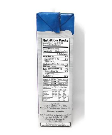 Parmalat Fat Free UHT Shelf Stable Milk 1 Qt - Pack of 6 | High Quality Dairy Product - Buy Online on SooperMarket.com