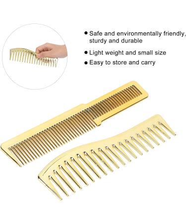 Hair Cutting Comb Wide Tooth Haircut Comb for Salon Hair Styling Heavy Design for All Hair Types (Gold) - Buy Online on SooperMarket.com