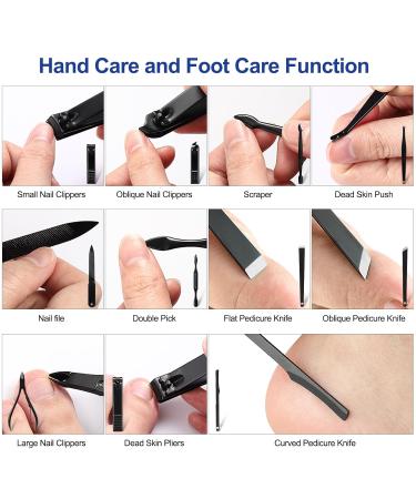 Jupeli Manicure Set - Portable Nail Care Tools for Men | Stainless Steel & Leather | Travel-Friendly Nail Scissors & Accessories - Buy Online on SooperMarket.com