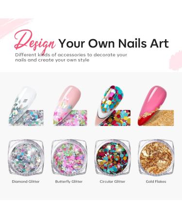 Modelones Poly Extension Gel Nail Kit - 10 Colors with 6W Nail Lamp | All-in-One Poly Builder Nail Gel Set for Women - Buy Online on SooperMarket.com