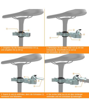Buy NICEDACK Bicycle Tower: Galvanized Steel Trailer Coupling & Clutch Load Compatible with All Bicycle Saddles International Shipping Available - Buy Online on SooperMarket.com