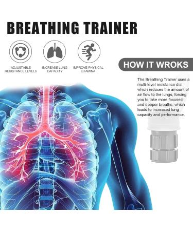 Breathing Trainer Iron Lung Breath Trainer Improve Lung Capacity Adjustable Resistance Lung Exerciser Device Portable Handheld Lung Expansion Training Tool with Storage Bag - Buy Online on SooperMarket.com