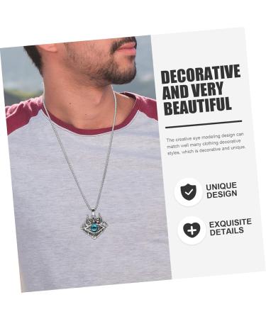 EXCEART Devil Eye Necklace Skull Necklace Ladies Men's Evil Eye Clavicle Chain Steampunk Necklace Women Clavicle Pendant Necklace Decor Stainless Steel Neck Chain Metal Man - Buy Online on SooperMarket.com