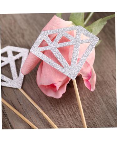 Vaguelly 150 Pcs Gold Diamond Topper Fruitcakes Wedding D cor Cake Diamonds Wedding Diamond Glitter Diamond Home Ornament Fruit Cake Glitter Wedding Cupcake Picks Commemorate Toothpick - Buy Online on SooperMarket.com
